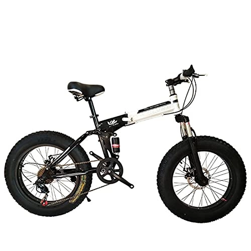 Folding Bike : Hmvlw Mountain Bike Carbon Steel Folding Bike For City Field Trips, Mountain Bike, 26 Inch Double Suspension Folding Bike With Ultra-light Steel Frame (Color : Black)