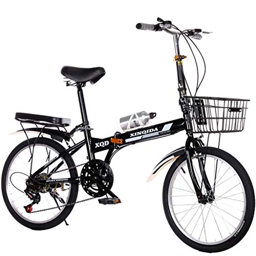 Folding Bike : HNWNJ Folding Bikes A 20-inch Lightweight Mini Compact City Bike With A Variable Speed System And Adjustable Frame Folding Bike Folding Bike