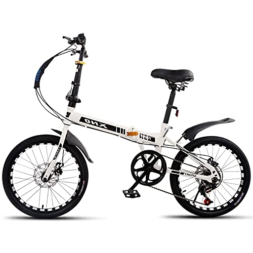 Folding Bike : HWZXBCC Folding Bike 20 Inch Mountain Bicycle Easy To Fold, Small Space Occupation, Ergonomic Saddle Retractable, Anti-skid Tires