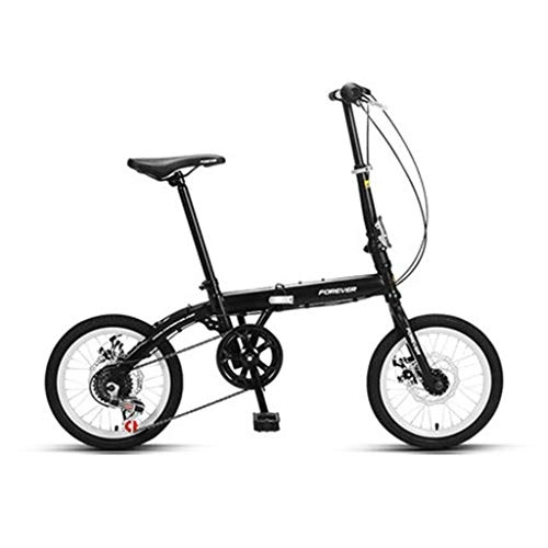 Folding Bike : HXFAFA Foldable bike for men and women, folding bike for adults, small, with variable speed, 10 inches (50.8 cm), 150 x 65 x 94 cm, black.