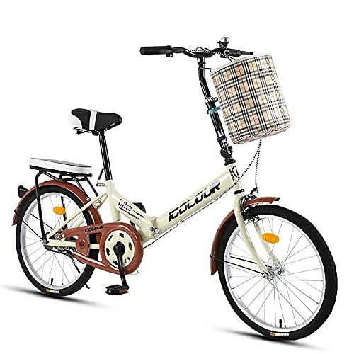 Folding Bike : ITOSUI 20 Inch Folding Bike, Steel Frame Folding Bicycle Rear Suspension Dual Disc Brake Lightweight Commuting Bike with Fender and Rear Rack for Men and Women