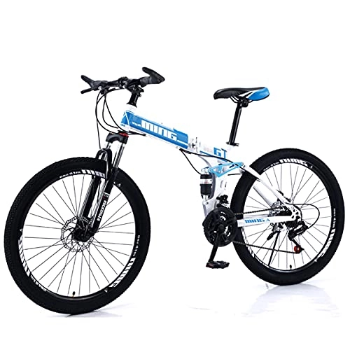 Folding Bike : KANULAN Bicycle Ergonomic Bikes Mountain Wheel Dual, Anti-slip Wear-resistant, Bike Fast Folding Easy To PlaceL Ightweight Bike T(Size:24 speed)