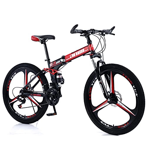 Folding Bike : KANULAN Bike Lightweight Bike Sport, 21 Speeds Bikes For Men Or Women, Mountain Fast Folding Ergonomic With Anti-slip Wear-resistant Wheel Dual Bike Sport T