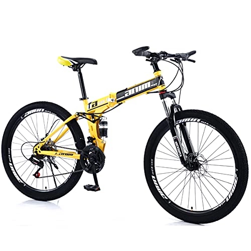 Folding Bike : KANULAN Bike Lightweight Sport Bikes Fast Folding 21 Speeds Ergonomic With Anti-slip Wear-resistant Wheel Dual Mountain Bike Sport For Men Or Women Bike T