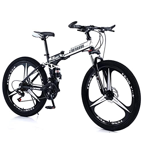 Folding Bike : KANULAN Bike Sport Ergonomic Bike Lightweight, For Men Or Women, 21 Speeds Bikes Fast Folding, With Anti-slip Wear-resistant Wheel Dual Mountain Bike Sport T