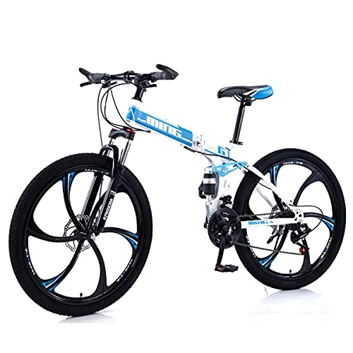 Folding Bike : KANULAN Bikes Mountain Bike Wheel Dual, Anti-slip Wear-resistant Ergonomic Lightweight, Wheel Dual, For Men Or Women Bike Fast Folding T(Size:27 speed)