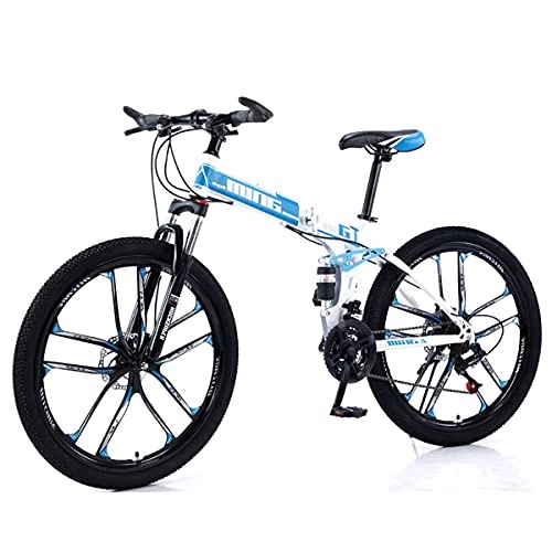 Folding Bike : KANULAN Bikes Mountain Fast Folding Ergonomic Lightweight, Anti-slip Wear-resistant, For Men Or Women, Bike Wheel Dual T(Size:21 speed)