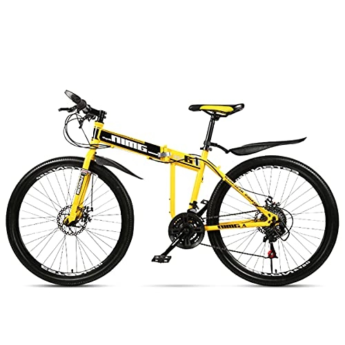 Folding Bike : KANULAN Folding Bicycle Bike Fast Ergonomic, Bikes Mountain, Wheel Dual, Lghtweight Bike Easy To Place, Anti-slip Wear-resistant T(Size:24 speed)