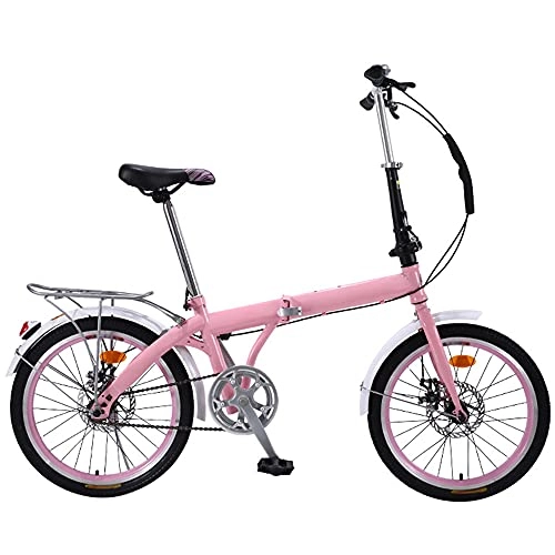Folding Bike : KANULAN Mountain Bike Folding Bike, Suitable 7 Speed, Adjustable Seat, Wheel Dual Suspension, Height And Save Space Better, For Mountains And Roads H T