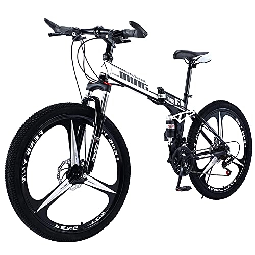 Folding Bike : KANULAN Mountain Bike White Bikes Fast Folding Ergonomic Lightweight Sport With Anti Slip Wear Resistant, For Men Or Women Wheel Dual Bike T(Size:27 speed)