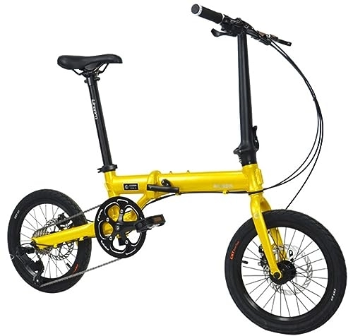 Folding Bike : Kcolic Folding Bike 16 Inch Bicycle, Lightweight Mini Folding Bike Pedals Bicycle for Adult Student, Comfort Bikes Suitable for Urban Environment A, 16inch