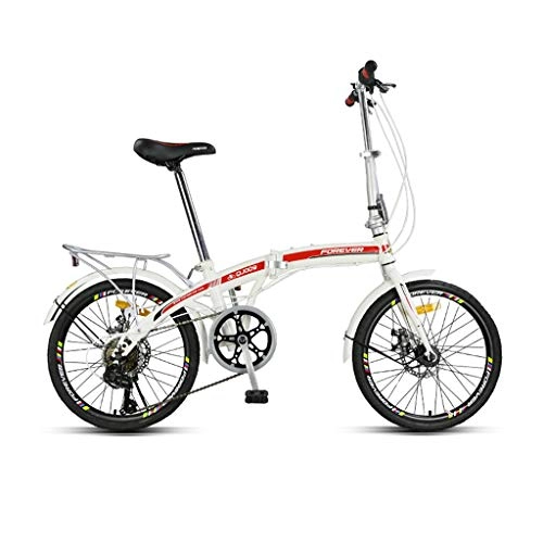 Folding Bike : Kids' Bikes Bicycle speed bicycle boy girl bicycle student bicycle city bicycle folding bicycle small mini bicycle, 7-speed shift, 20 inches (Color : Red, Size : 150 * 30 * 112cm)