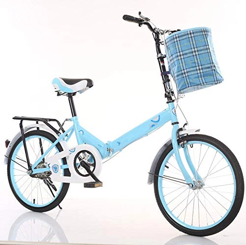Folding Bike : KNFBOK mens bikes mountain bike moutain bike for foldable professional bicycle 20 inch men and women student car pedal bicycle blue