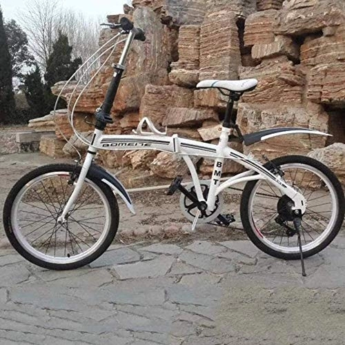 Folding Bike : KRXLL Folding Bicycle 20 Inch Children Adult Bikes Lightweight Folding Commuter City Caravan Variable Speed Bike