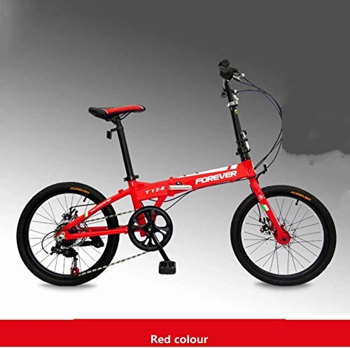 Folding Bike : L.HPT 20-inch 7-speed Folding Bike, Ultra-light Aluminum Frame Alloy Shimano Gears Foldable Bicycle For Commuter Men And Women Junior High School Students
