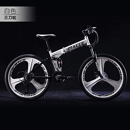 Folding Bike : L.HPT 21 Speed Folding Mountain Bike Bicycle 24-inch Male And Female Students Shift Double Shock Absorber Adult Commuter Foldable Bike Dual Disc Brakes