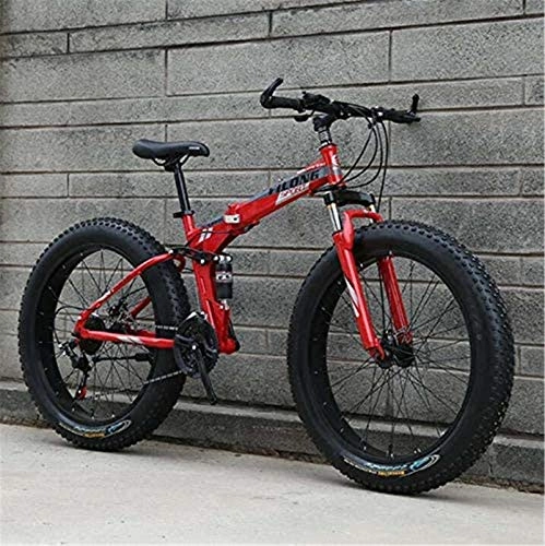 Folding Bike : Leifeng Tower Lightweight， Fat Tire Bike for For Men Women, Folding Mountain Bike Bicycle, High Carbon Steel Frame, Hardtail Dual Suspension Frame, Dual Disc Brake Inventory clearance