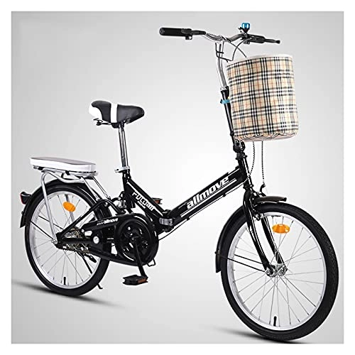 Folding Bike : LHQ-HQ Folding Bicycles 20 Inch Single-Speed Foldable Bike Lightweight City Bike for Adults Men Women Students Urban Commuters Bikes, D