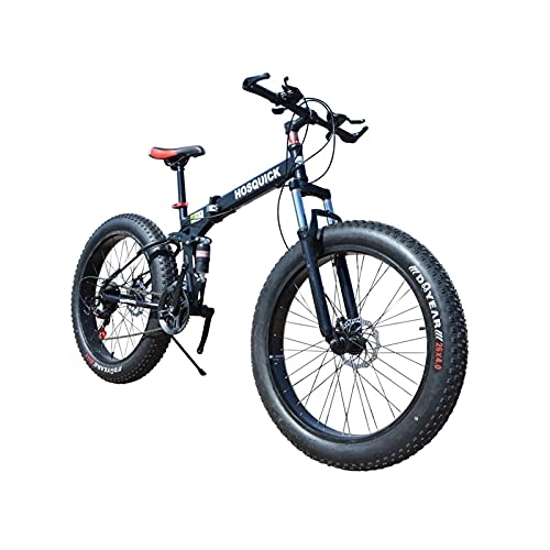 Folding Bike : LHQ-HQ Folding Mountain Adults Bike, 30 Speed 20" 4.0 Fat Tire Bike Teenagers MTB Bicycle Dual Disc Brake Dual-Suspension, C