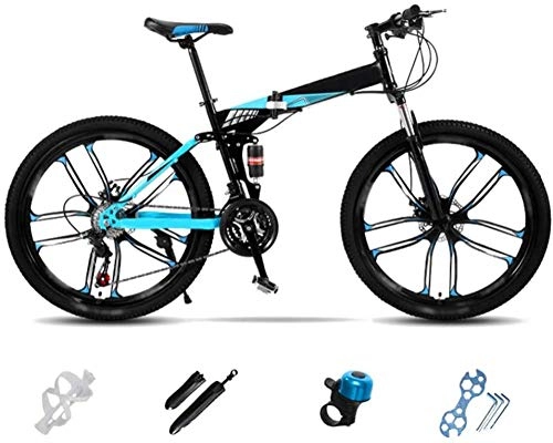 Folding Bike : Lightweight Folding Mountain Bike Bike Foldable City Commuter Bike Men's Women's Mountain Bike 24 Inch 26 Inch Double Disc Bicycle-VS_26