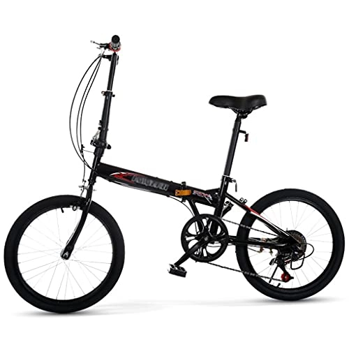 Folding Bike : LiRuiPengBJ Children's bicycle 16 / 20" Folding Bike City Bicycle, Front and Rear Fenders 6 Speed Aluminum Easy with Dual Disc Brake for Adults Women Men (Color : Style1, Size : 16inch)