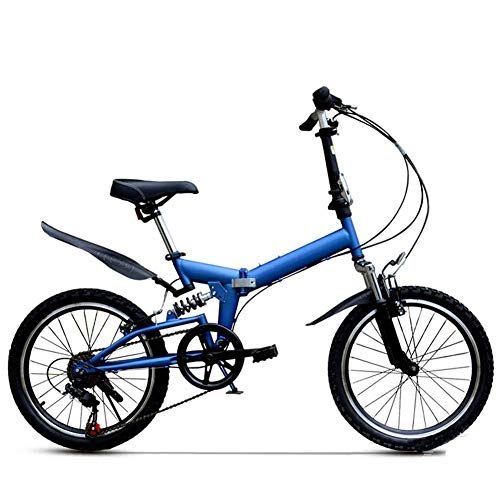 Folding Bike : LPsweet 20 Inch Folding Bike, Lightweight Iron Frame with Anti-Skid And Wear-Resistant Tire Great for City Riding And Commuting for Adults Student Childs