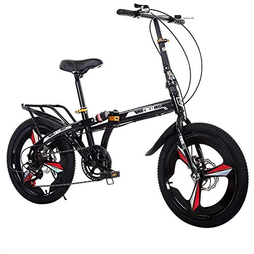 Folding Bike : lqgpsx City Bike Unisex Adults Folding Mini Bicycles Lightweight For Men Women Ladies Teens Classic Commuter With Adjustable Handlebar & Seat, aluminum Alloy Frame, 7 speed - 20 Inch Wheels