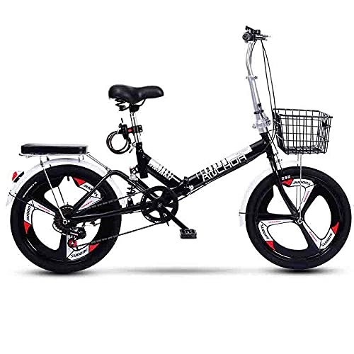 Folding Bike : Lwieui A 140 Cm Folding Bicycle, A Portable Bicycle Suitable For Everyone, With A Variable Speed Belt And Shock Absorber Integrated, Very Suitable For Travel