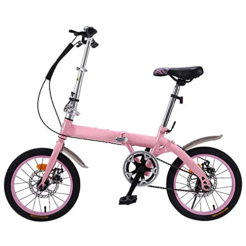 Folding Bike : Lwieui Folding Bike Mountain Bike Wheel Dual Height Adjustable Seat Suitable, And Save Space Better, For Mountains And Roads, 7 Speed