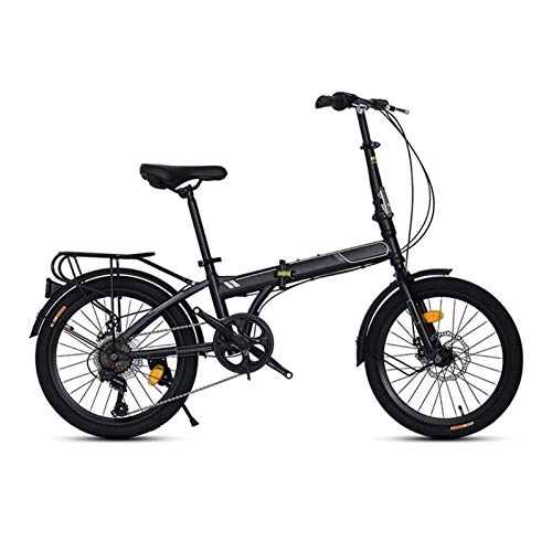 Folding Bike : LXJ Road bike adult bike Folding Bicycle 7-speed Mechanical Disc Brake Safe And Reliable Ultra-light And Portable Adjustable seat height Universal For Both Adult And Student