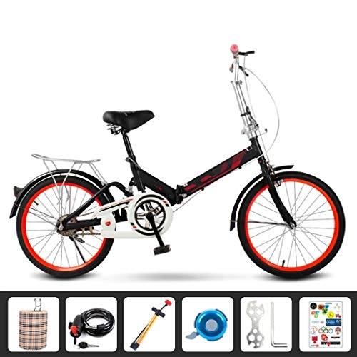 Folding Bike : LXYStands Folding Bikes Men And Women Small Portable Folding Bicycle 16 Inch / 20-Inch Mini Folding Bike Ultra Light Cycling Bikes for Student Office Workers