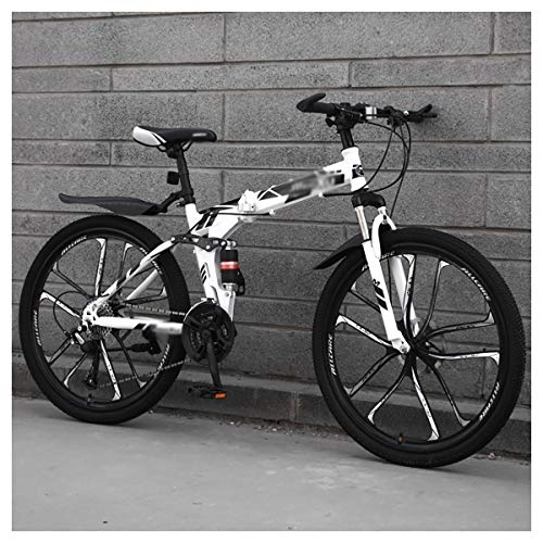 Folding Bike : Mini folding bike, folding outdoor bikes, Foldablemountain bike, folded in 15 seconds, 24 26in Full suspension MTB folding bike, 21 24 27 speed