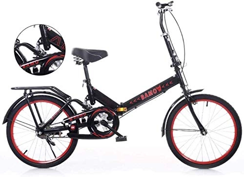 Folding Bike : MJY Folding Bikes, 20 inch Variable Speed Bicycle Lightweight Suspension Anti-Slip for Men and Women, with Load-Bearing Rear Frame 5-27, B1