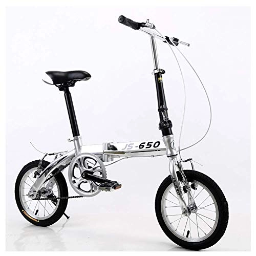 Folding Bike : Mnjin Outdoor sports Folding Bicycle, Great for City Riding, Lightweight Aluminum Frame, Front And Rear Fenders And V-Style Brakes14-Inch Wheels