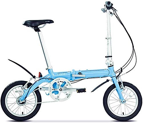 Folding Bike : Mnjin Road Bike Folding Bicycle Inside Three-Speed Lightweight Aluminum Folding Drive 14 Inch