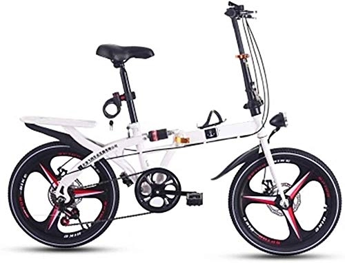 Folding Bike : Mnjin Road Bike Folding Bicycle Integrated Wheel Shifting Damping Female Student Adult Travel Bicycle 16 Inch 20 Inch