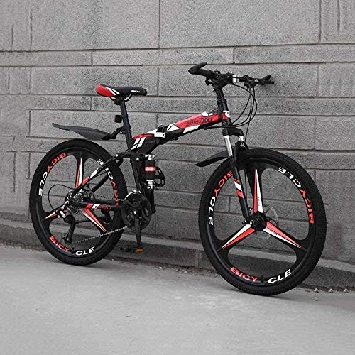 Folding Bike : Modern 24 Speed Folding Mountain Road Bike Beach Bicycle 24-inch Male and Female Students Shift Double Shock Absorber Adult Dual Disc Double Shock Absorber Urban Track Bike Adult Gift