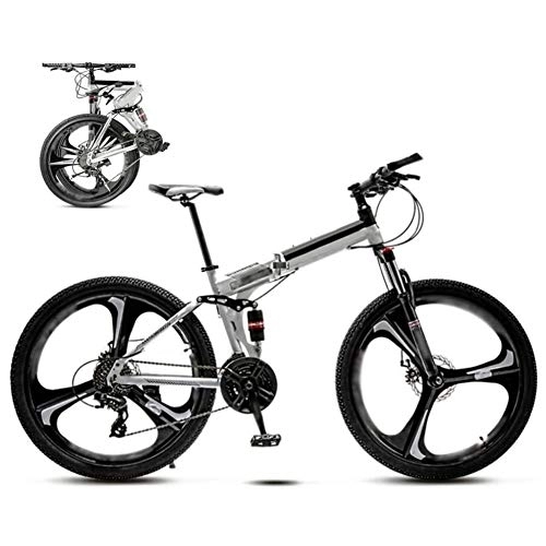 Folding Bike : Mountain Bike 24 / 26 Inches Mtb, Unisex Folding Bike Commuter, 21 / 24 / 27 Speed Gear Collapsiblemountain Bike, Cross Country Bicycle, 26in-30speed