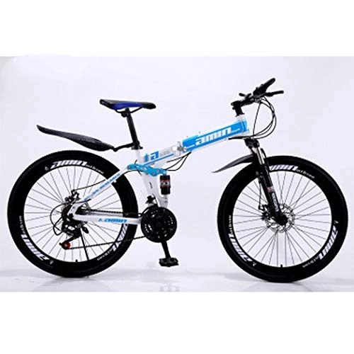 Folding Bike : Mountain bike 26-inch variable speed dual shock bike for off-road racing - 21 speeds, 24 speeds, 27 speeds, 30 speeds (4, 21 velocidades)