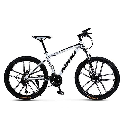 Folding Bike : Mountain Bike, Mountain Trail Bike High Carbon Steel Folding Outroad Bicycles, Bicycle Full Suspension Gears Dual Disc Brakes, A-21speed