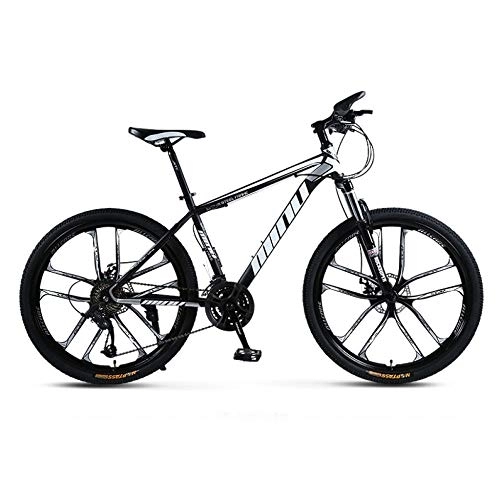 Folding Bike : Mountain Bike, Mountain Trail Bike High Carbon Steel Folding Outroad Bicycles, Bicycle Full Suspension Gears Dual Disc Brakes, D-21speed