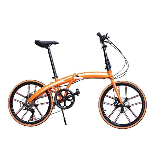 Folding Bike : MTCWD Folding Bicycle / Bike / Lightweight Alloy Folding City Bicycle Bike - 12kg ( Color : B , Size : 155x38x118cm )