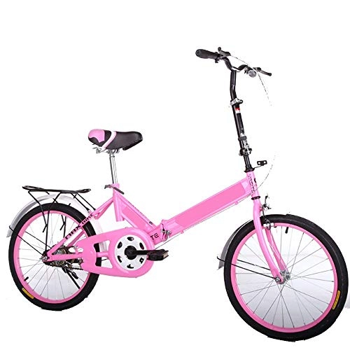 Folding Bike : NBWE Folding Bicycle for Men and Women Adult Students Ultra Light Portable Children Ladies Bicycle 20 Inch Off-Road Cycling
