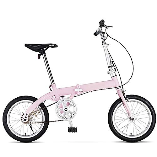 Folding Bike : NBWE Folding Car High Carbon Steel Frame Folding Car Double Aluminum Alloy Knife Ring Bicycle 16 Inch Off-Road Cycling