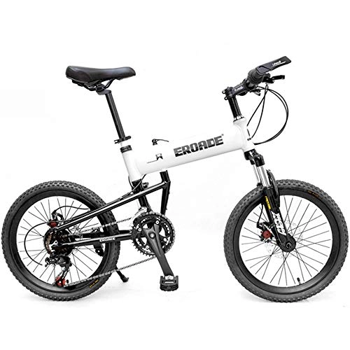 Folding Bike : NBWE Folding Mountain Bike Aluminum Alloy Shifting Children Bicycle Youth Student 21 Speed 20 Inches Commuter bicycle