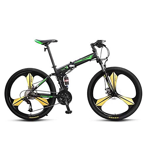 Folding Bike : NBWE Mountain Folding Bicycle Speed Off-Road Double Shock Absorption Soft Tail Racing Bike 26 Inches<br> Commuter bicycle
