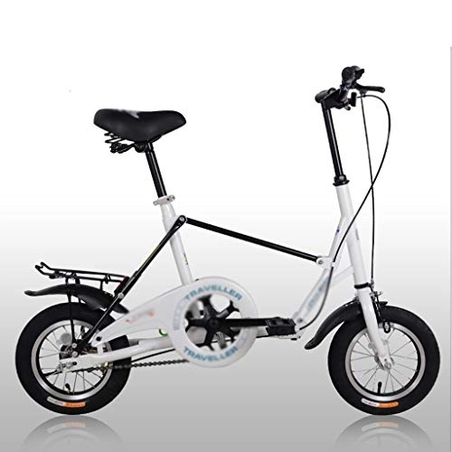 Folding Bike : Outdoor bike 12-inch Foldable Bicycle That Can Fit in the Trunk of the Car Beginner-Level to Advanced Riders