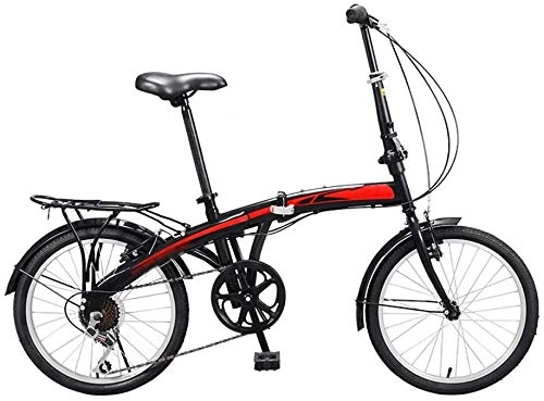 Folding Bike : Outdoor Bike Folding Bike Adult Male and Female Students in The General Adolescent Boys and Girls Bicycle, Black