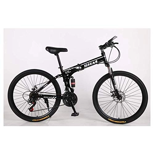 Folding Bike : Outdoor sports Bikes / Folding Bikes Folding Mountain Bike Adult Variable Speed Bicycle 26 Inch Cross Country Bicycle Shock Absorber Black Disc Brake