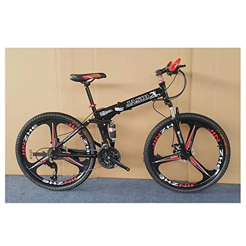 Folding Bike : Outdoor sports Dual Suspension Mountain Bike, 26" Full Suspension Aluminum Alloy Mountain Bicycle 21 Speed Folding Bicycle